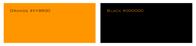 オレンジと黒の組み合わせ